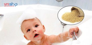 tắm hạt kê cho trẻ sơ sinh