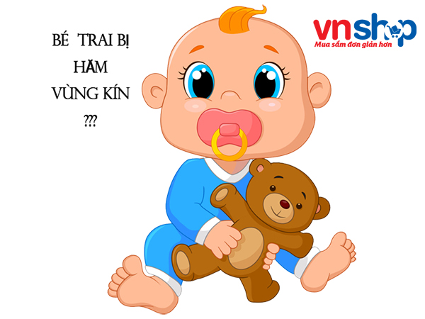 Bé trai bị hăm vùng kín