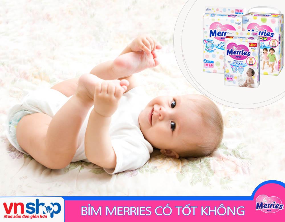 Bỉm Merries có tốt không? 4 ưu điểm của bỉm Merries