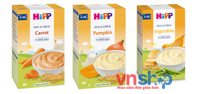 Bột rau củ và sữa dinh dưỡng HiPP