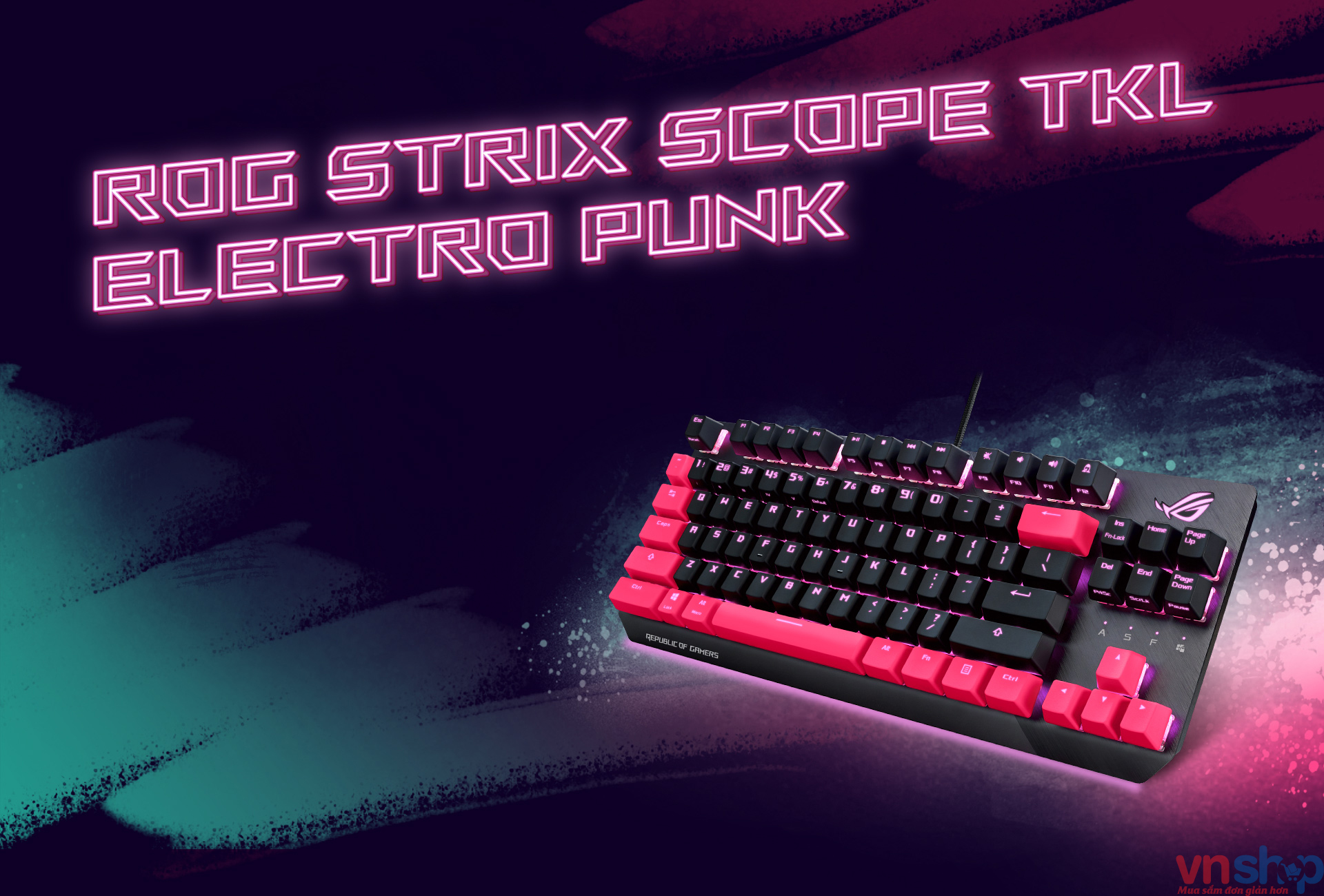 ROG Strix Scope TKL Electro Punk- gaming gear high end