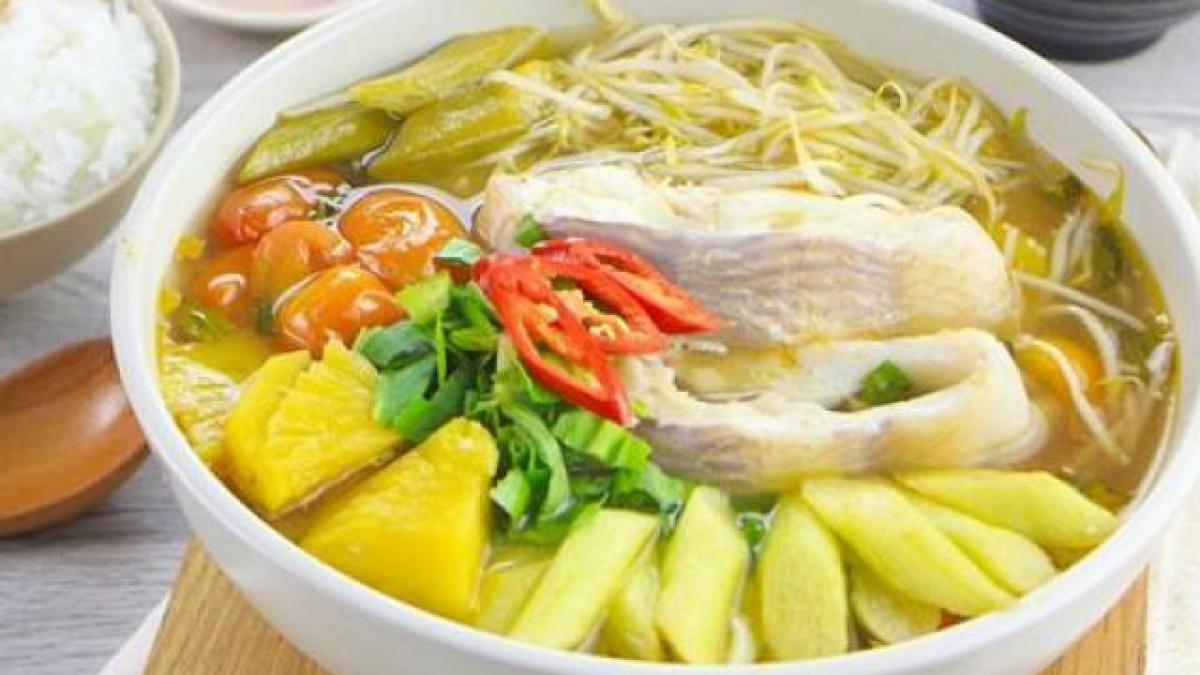 canh giải nhiệt mùa hè - canh chua cá lóc