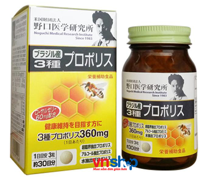 Viên Uống Keo Ong Kết Hợp Sữa Ong Chúa Nhật Propolis Noguchi